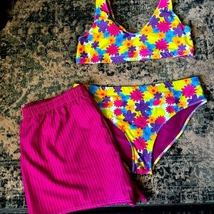 Plus size 5 piece bikini set